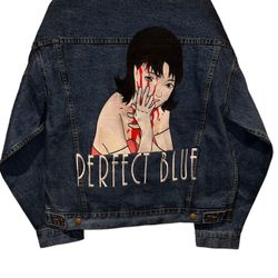 Perfect blue anime Denise Jean jacket rare 90’s vintage 