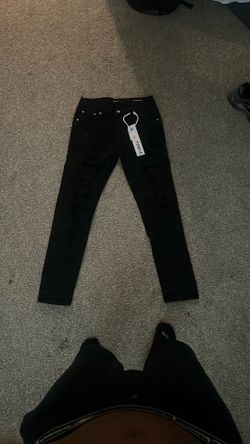 purple jeans