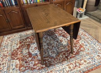 Wood Drop-Leaf Dining Table