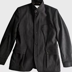 Reiss London Men’s Black Jacket Coat Large Fitted 
