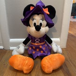 Disney 2022 Halloween Minnie Mouse Wicked Witch Stuffed Plush 20”
