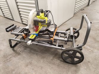 Ryobi 12" Sliding Miter Saw+Ridgid Folderable stand