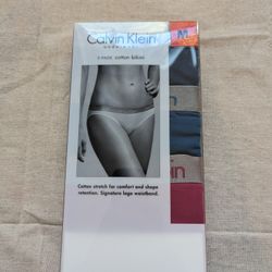 Calvin Klein Ladies Cotton Stretch Bikini Underwear 3-pack Size M