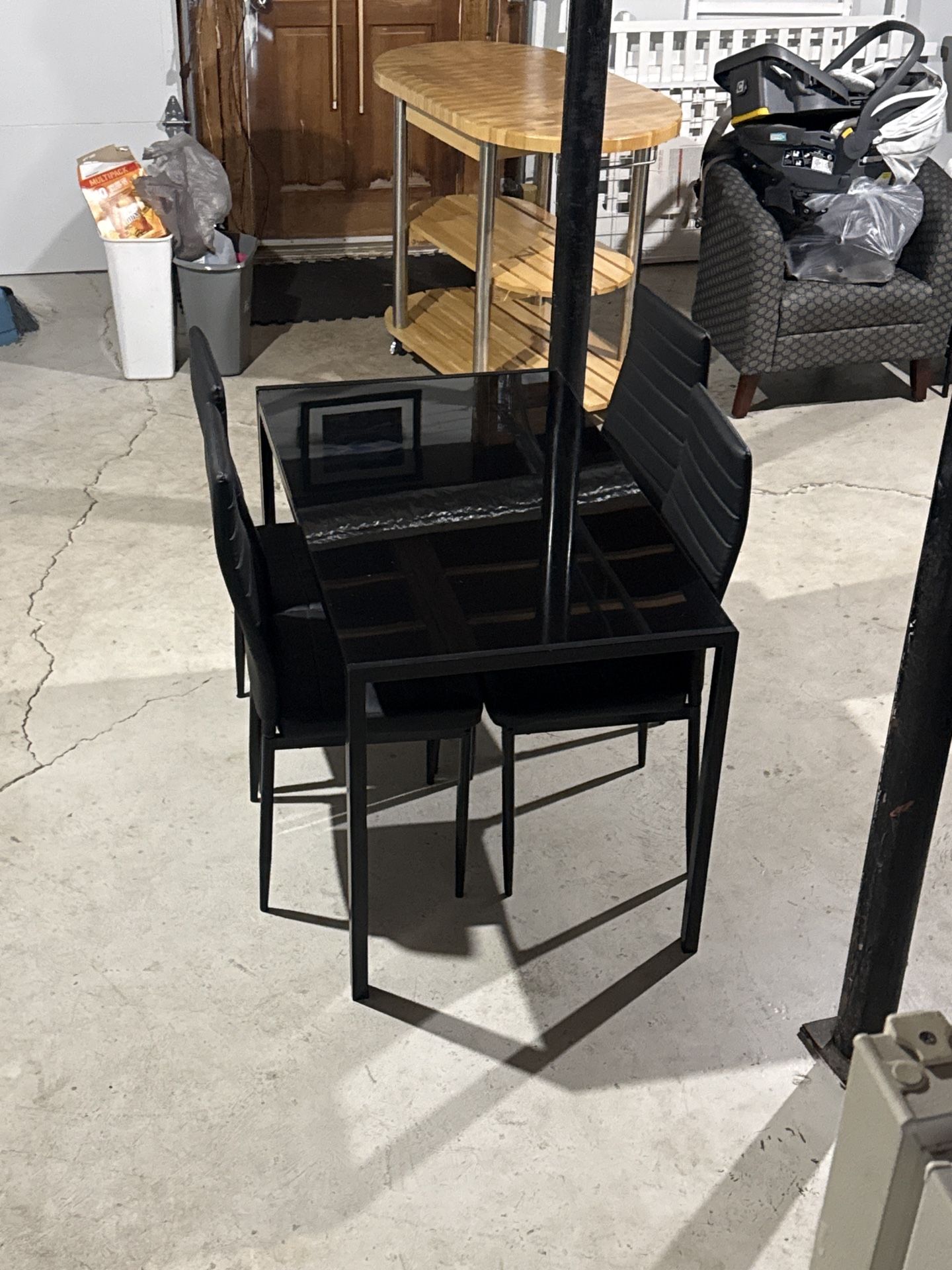 Modern 4-Piece Glass Dining Table Set (Great for Apartment / Small Space)