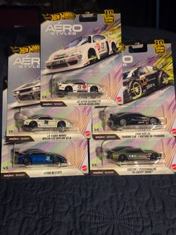 Hot wheels aero styles set of 5 cars