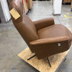 New HIGH END top Grain Leather Recliner. WEST ELM