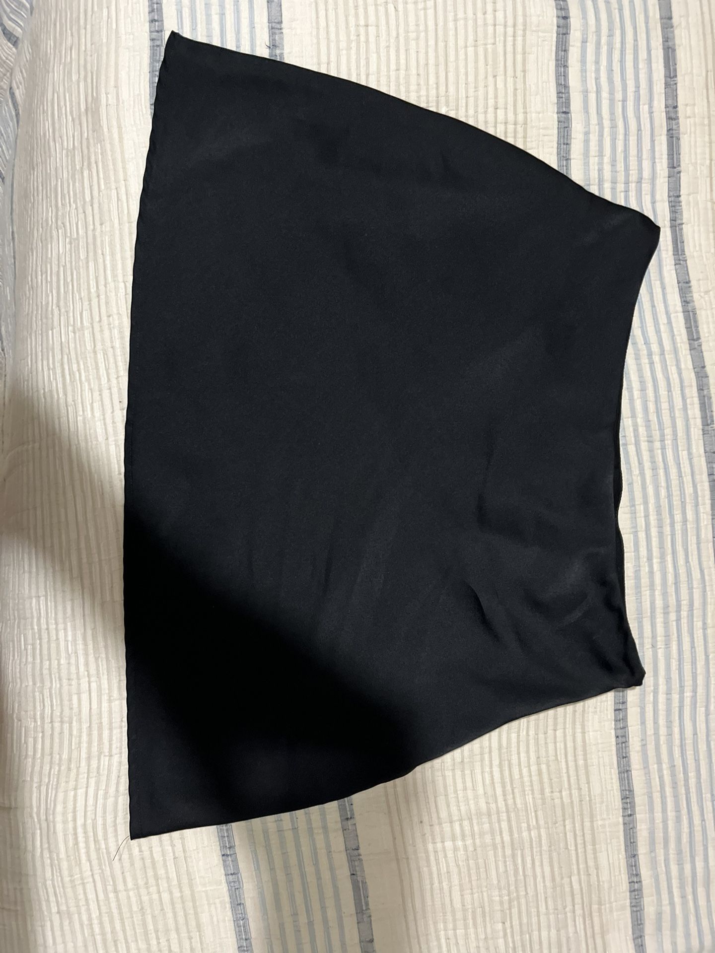 Black Skirt Silk 