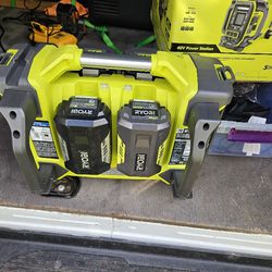 RYOBI 40-Volt 1800-Watt Power Station Lithium Battery Inverter Push Start With Four Batteries And Charger Very Very Good Condition Big Truck No Offers