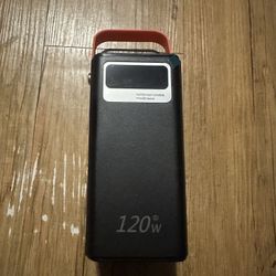 70000mah High Output Power Bank 120w With Light And Integrated Cables