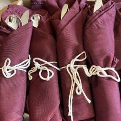 Burgundy Cloth Napkins
