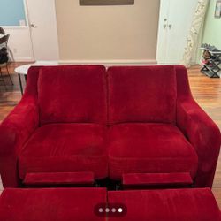 Red Fabric Couches Sillón Rojo 