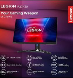 New Other Lenovo Legion 27" LED QHD Gaming Monitor With Lift, Tilt, Pivot & Swivel