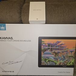 Huion Kamvas 22 Drawing Tablet + Mini Keydial KD100 (In Box, Great Condition)