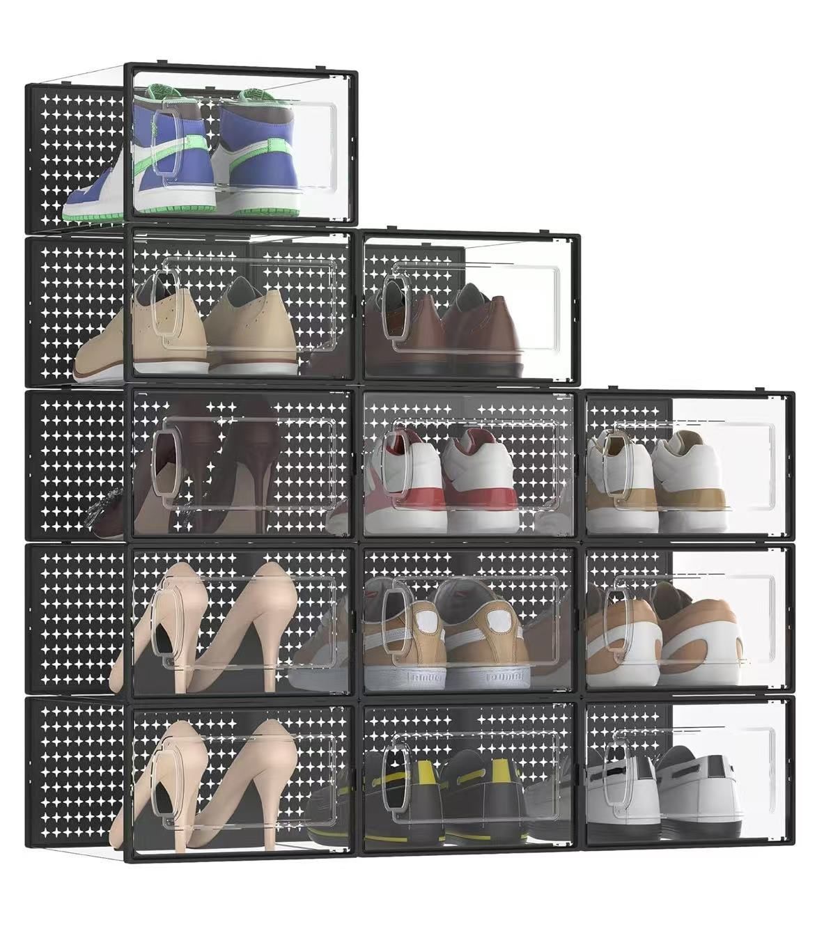 Plastic storage shoes box 12pcs
