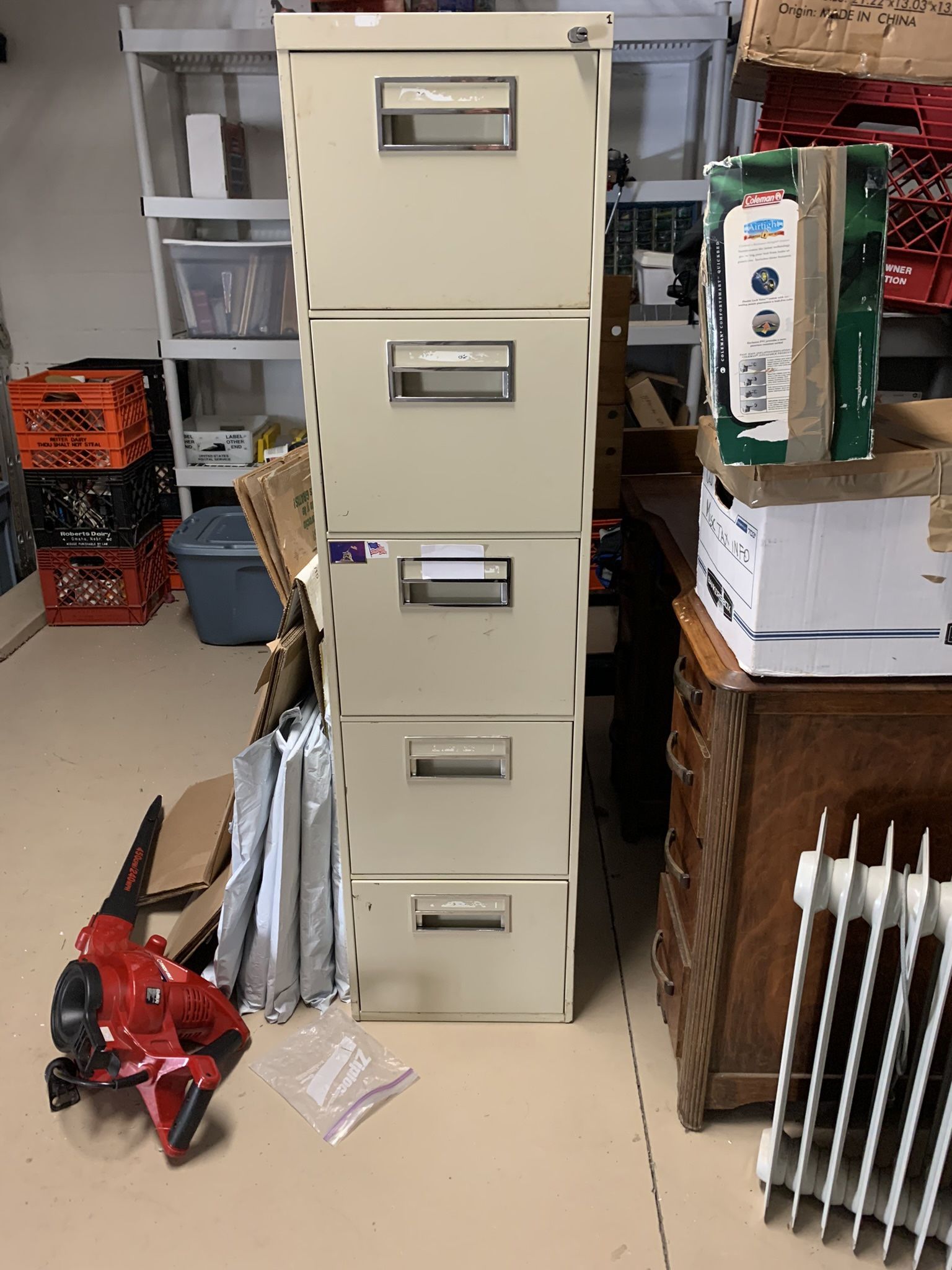 5 Drawer Steelcase File Cabinet