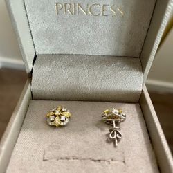 Diamond Earrings. White Gold 18k 0.64 Carats. Certificate Included