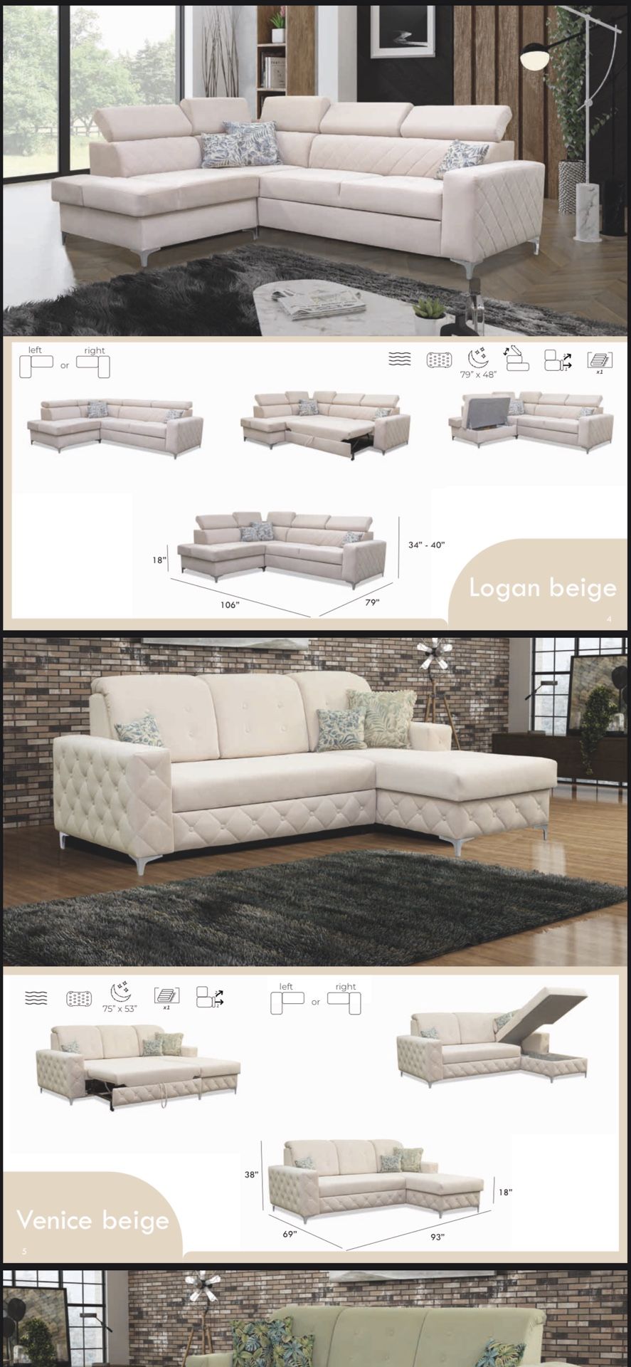 White Sectional