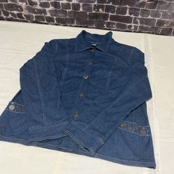 City Blues City Blues by Koret Koret jacket Womens denim jacket Womens jean jacket Blue denim jacket Size large jacket Embroidered denim jacket Boho d