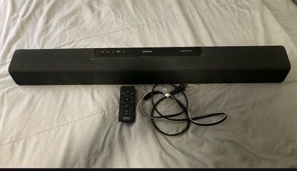 Philips Soundbar with Remote and Power Cable