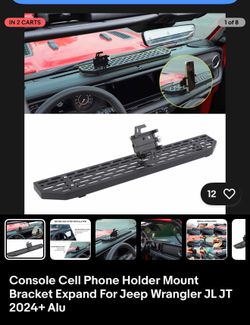 Console cell phone holder jeep wrangler