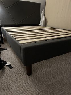 Full Bed Frame with Headboard And Mattress