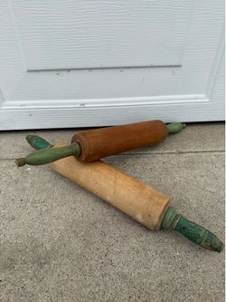 Vintage Primitive Wooden Rolling Pins – Farmhouse Kitchen Decor