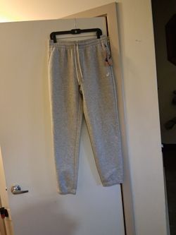 Men's Asics winter Joggers Sweatpants Size Medium Brand New light gray