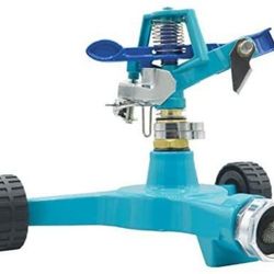 Aqua Joe AJ-IS6WB Indestructible Metal Impulse Wheeled Sprinkler