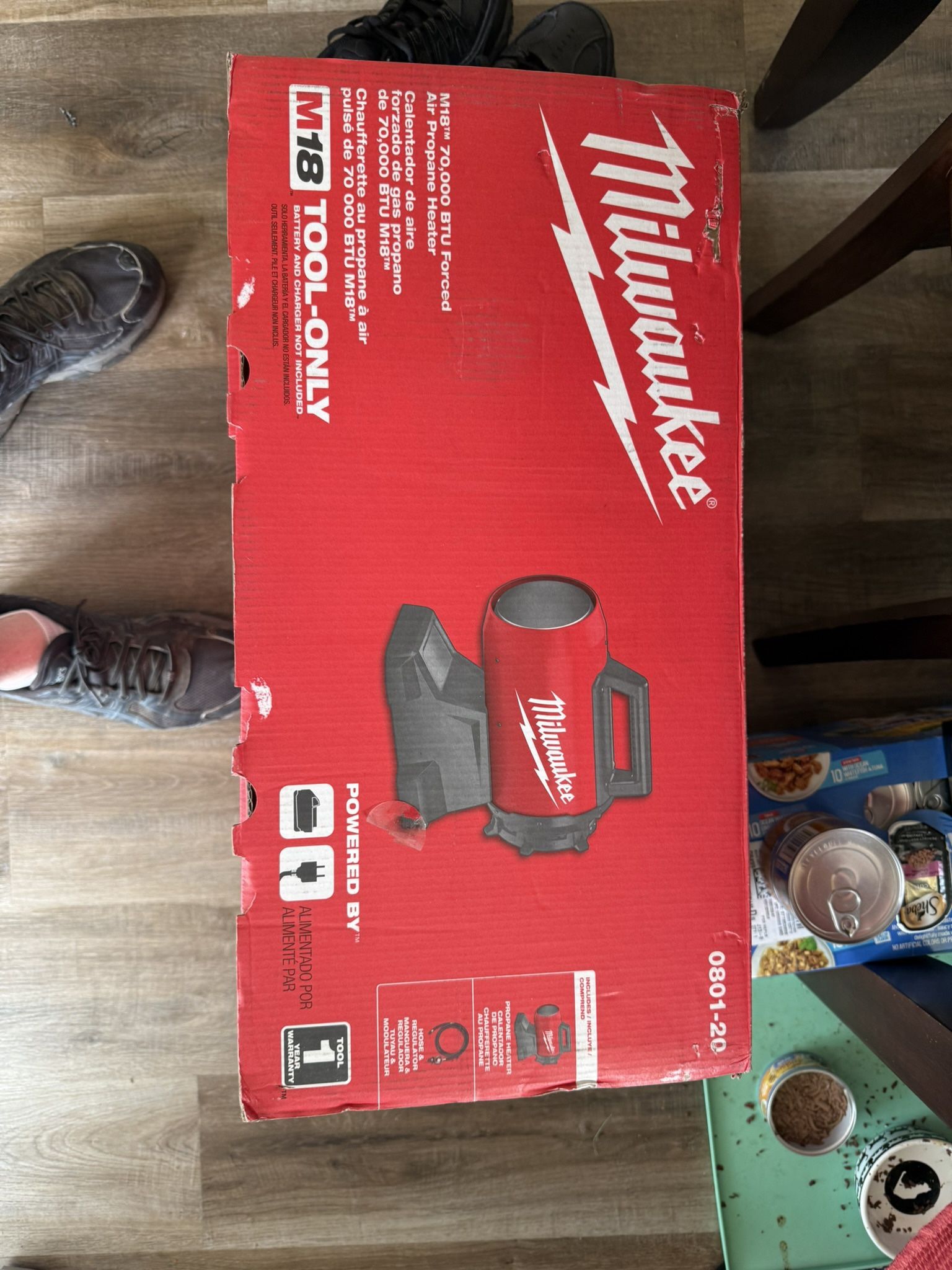 Milwaukee M18 18-Volt Lithium-lon Cordless Forced Air Propane Portable Heater (Tool-Only)