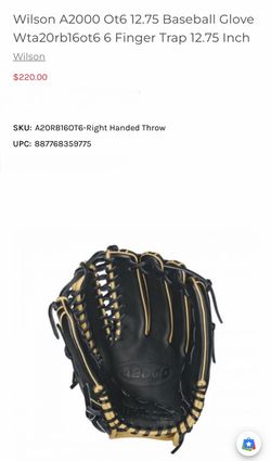 Wilson A2000 Ot6 12.75 Baseball Glove Wta20rb16ot6 6 Finger Trap 12.75 Inch