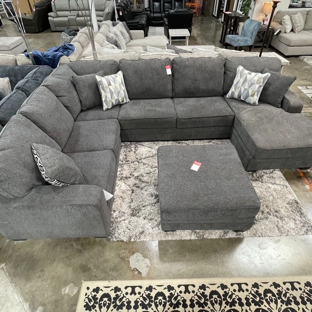 NEW SECTIONAL SOFA SLATE COLOR || SKU#ASH72600RAFTC