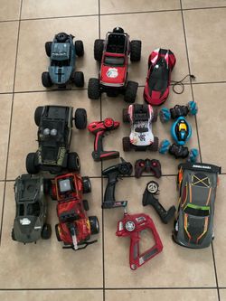 Toy cars and trucks