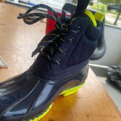 Tommy Hilfiger Haryett Duck Boots blue green womens size 8W