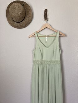 Nordstrom Lauren Conrad Sage Green Floor Bridesmaid Spring Formal Summer Maxi Dress