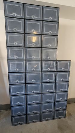 Large Stackable Shoe Storage Boxes – Fits Up to Size 15 – $3 Each