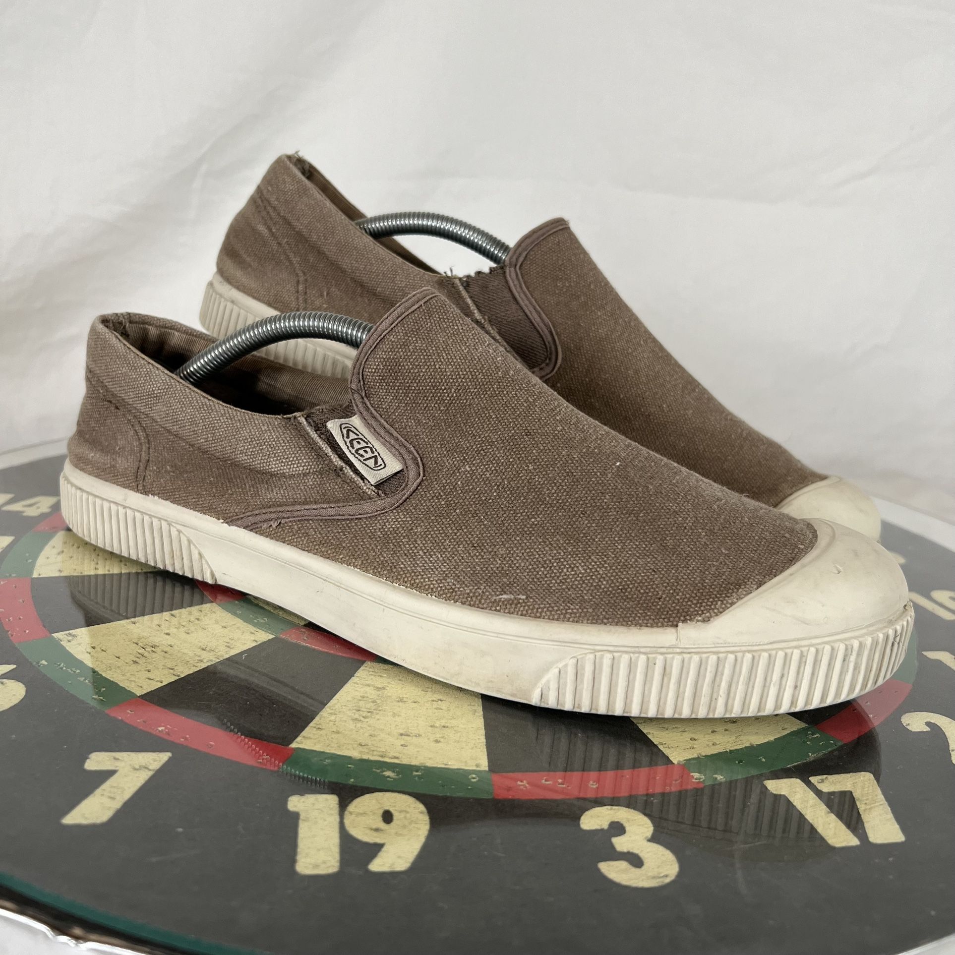 Keen Coronado III Tan Canvas Slip On Shoes Low Sneakers Vulcanized Men’s Size 12