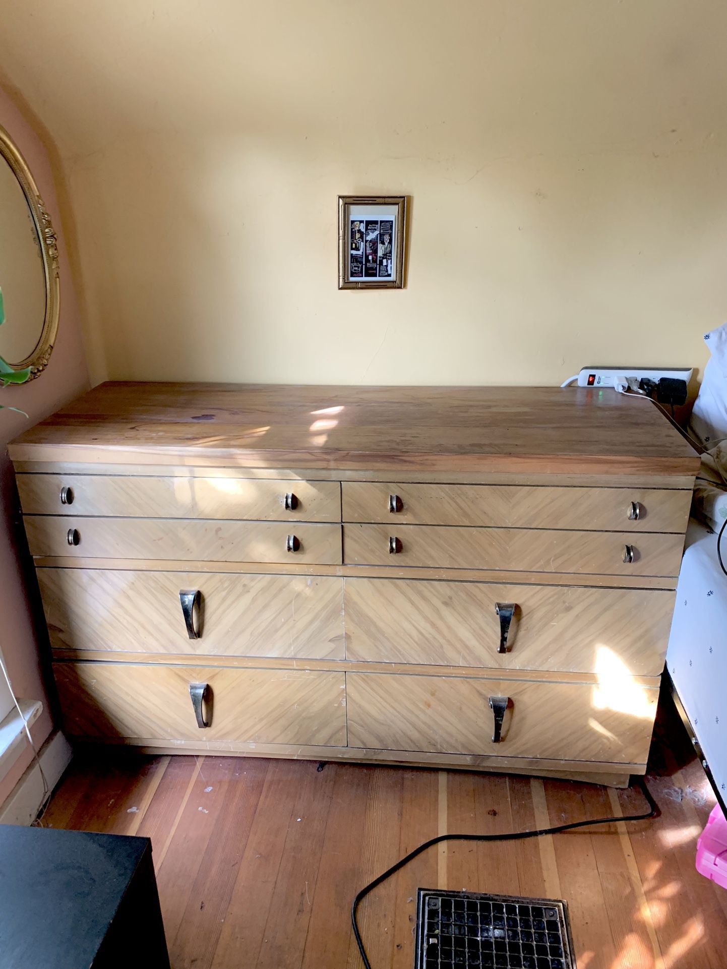 vintage solid wood dresser