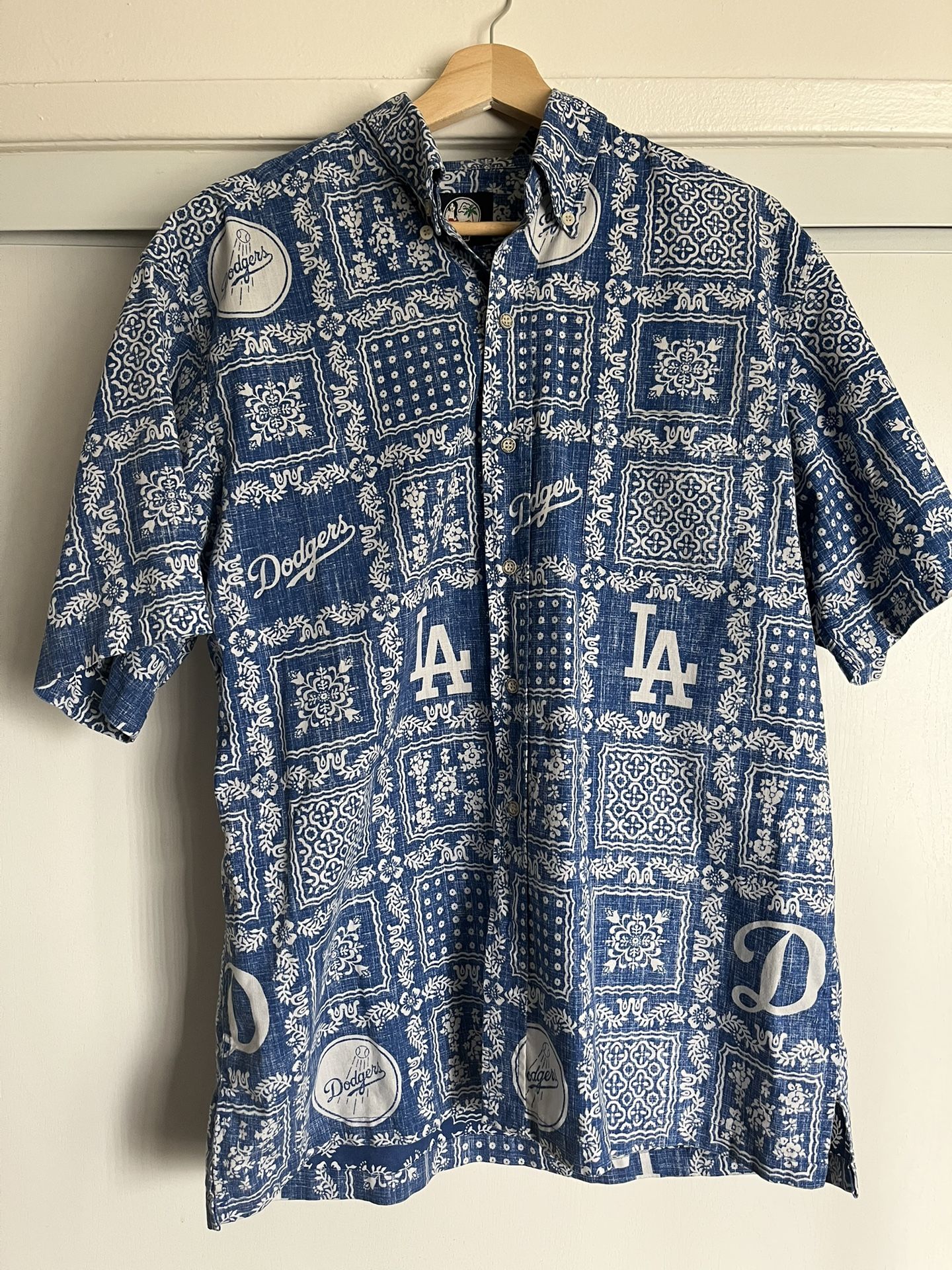 Reyn Spooner LA Dodgers Vintage Hawaiian Button-Up Shirt- Medium