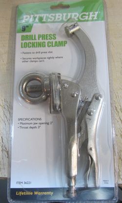 NEW Pittsburgh - 9 Inch Locking Drill Press Clamp - Vice Grip - 36221