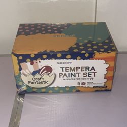 Fantastory Tempera Paint Set 24 Colors (2oz Each), Washable Paint for