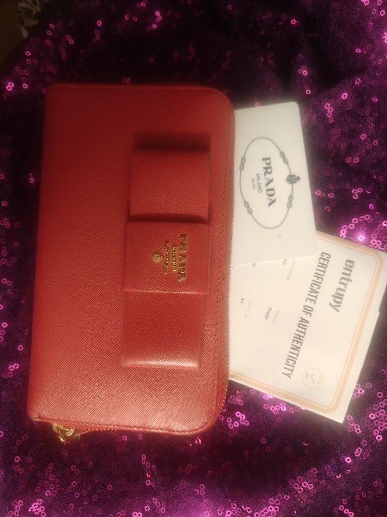 Prada Long Wallet With Bow