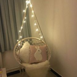 Boho Hanging Hammock Rope Swing Chair