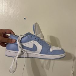 Air Jordan 1 Low  Light Blue/ White 