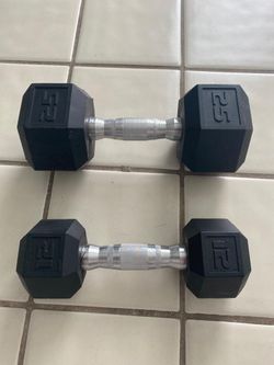 Dumbbell Weights 25 Pounds and 12 Pounds