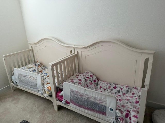 Cribs With Rail Guard And Mattress