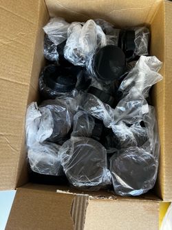 1oz Amber Plastic Jars with Lids