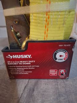 Husky 27FT X 2 IN Heavy Duty Ratchet Tie Down
