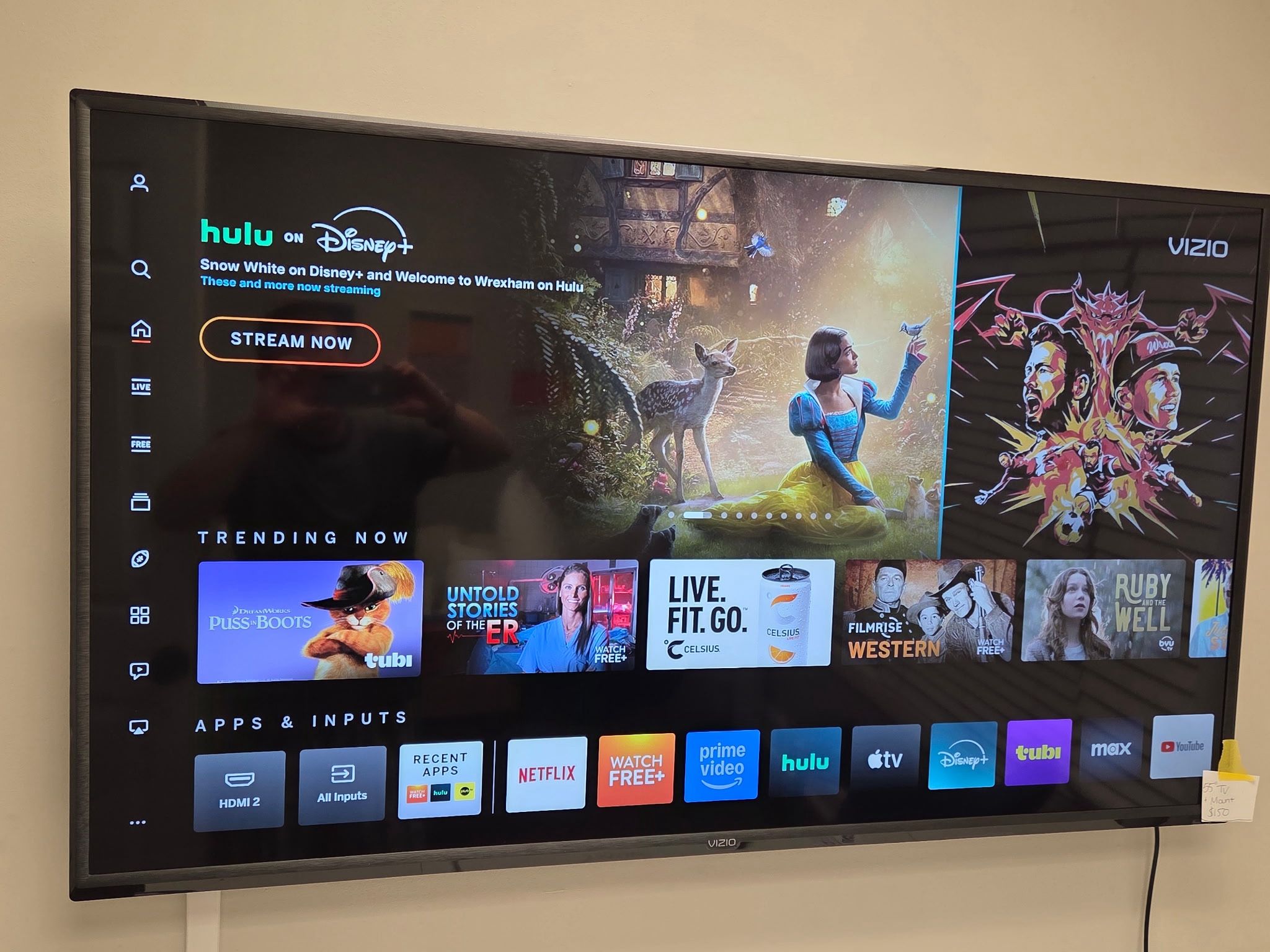 55” Smart TV + Wall Mount