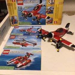 Lego Creator 3 In 1 Propeller Plane/Helicopter/Boat