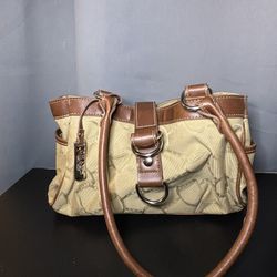 Chaps Tan and Brown Handbag